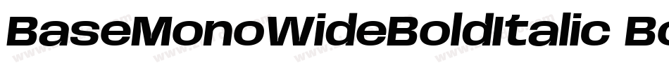 BaseMonoWideBoldItalic Bold Italic字体转换